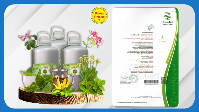 chung nhan organic cua doi tac cung ung cho dalosa viet nam lg