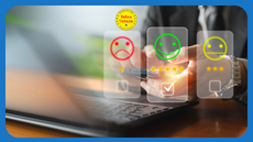 Đồ họa biểu tượng đánh giá chất lượng và phản hồi hài lòng minh họa cho quy định bồi thường khiếu nại