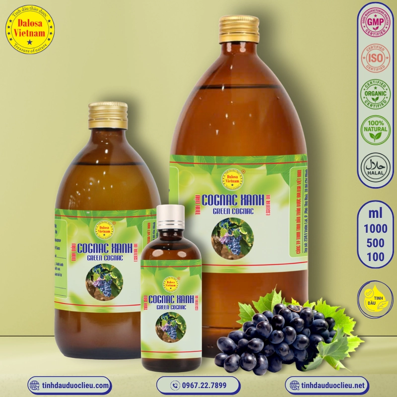 Tinh Dầu Cognac Xanh - Cognac Green Essential Oil 1 tinh dau cognac xanh – cognac green essential oil