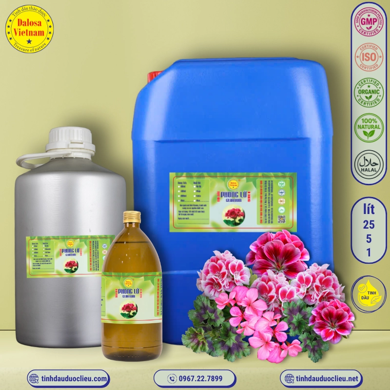 Tinh Dầu Phong Lữ - Geranium Essential Oil 3 tinh dau phong lu geranium pelargonium gravellens essential oil 3