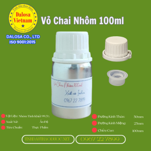 Vỏ Chai Nhôm Cao Cấp 100ml - Giải Pháp Lý Tưởng Cho Việc Đựng Tinh Dầu